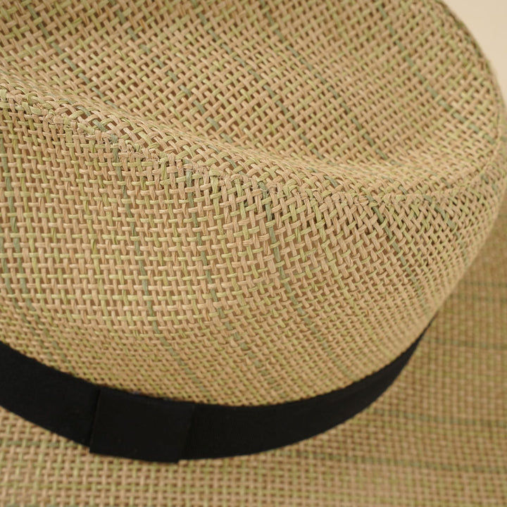 Dams Strand-Fedora-Hatt Av Andningsbart Naturmaterial Med Bred Brätte Och Snyggt Band Mirla-Eva Jonsson