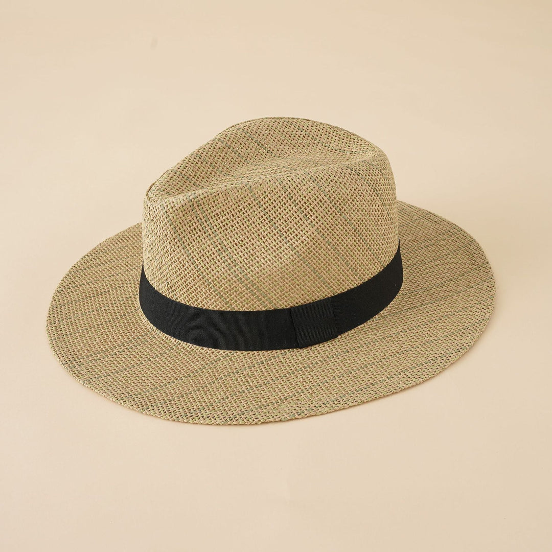 Dams Strand-Fedora-Hatt Av Andningsbart Naturmaterial Med Bred Brätte Och Snyggt Band Mirla-Eva Jonsson