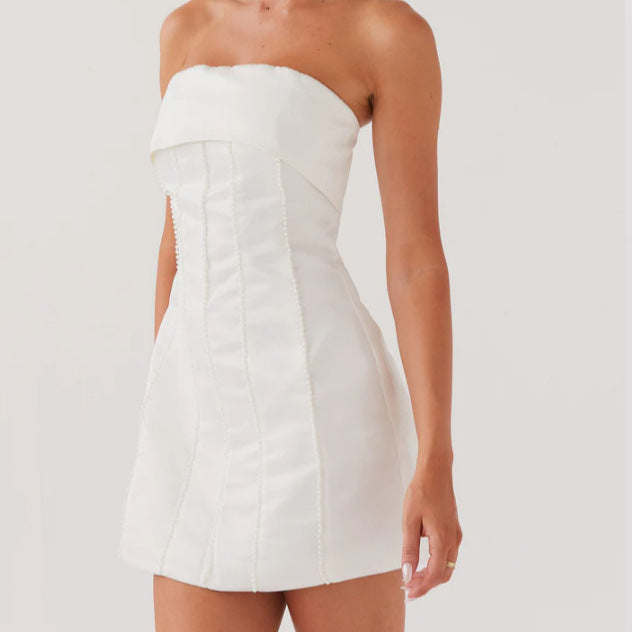 Dams Strapless Minikjol med elegant design och strukturerad silhuett Mirla-Eva Jonsson