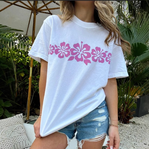 Dams T-Shirt med blomstertryck Mirla-Eva Jonsson