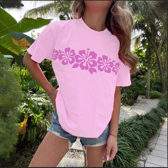 Dams T-Shirt med blomstertryck Mirla-Eva Jonsson