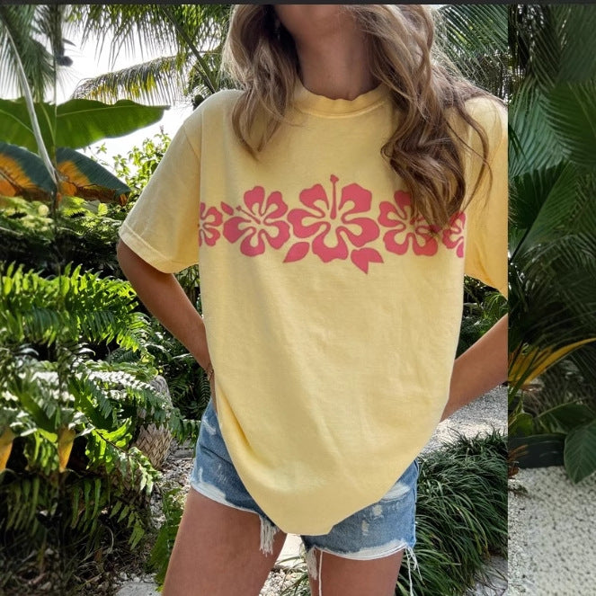 Dams T-Shirt med blomstertryck Mirla-Eva Jonsson