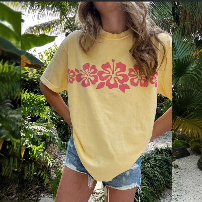 Dams T-Shirt med blomstertryck Mirla-Eva Jonsson
