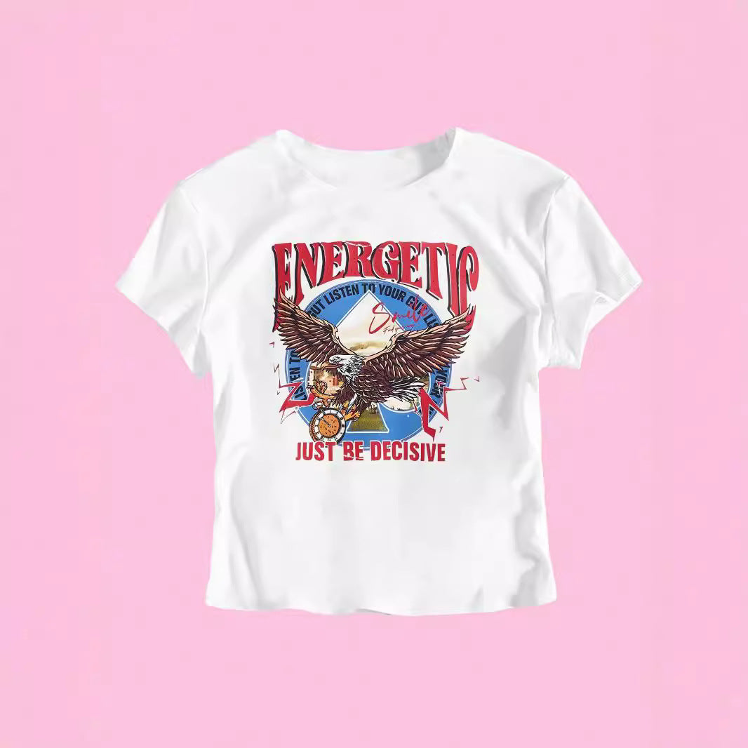Dams T-shirt med glittrande diskokula-motiv och samtida slinga-detail Mirla-Eva Jonsson