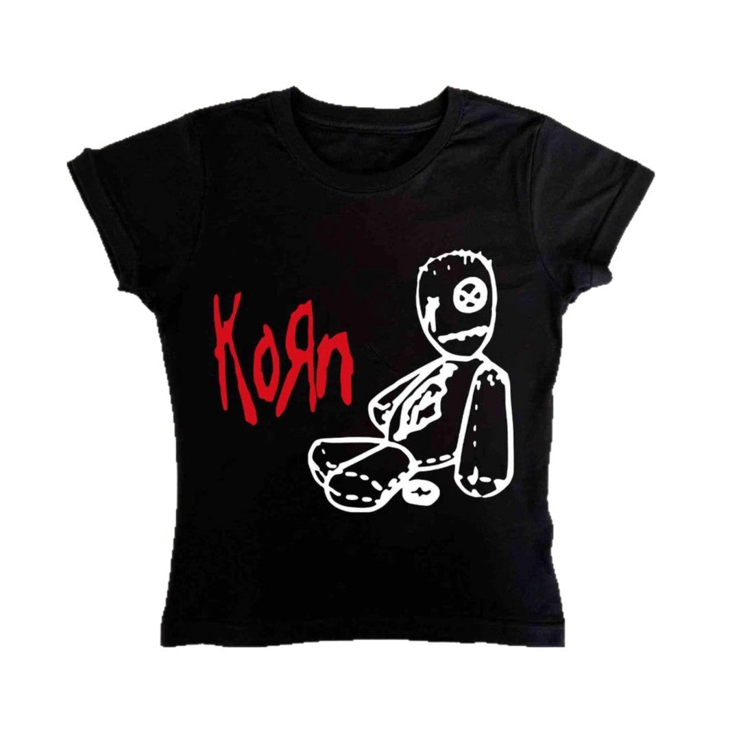 Dams T-shirt med kreativ grafisk design och avslappnad passform Mirla-Eva Jonsson