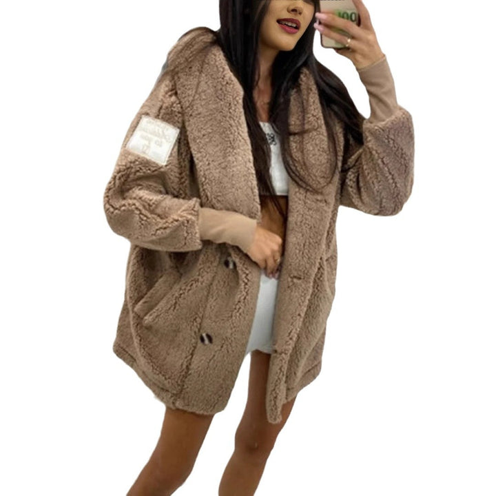 Dams Teddyjacka med oversized passform och stora fickor Mirla-Eva Jonsson