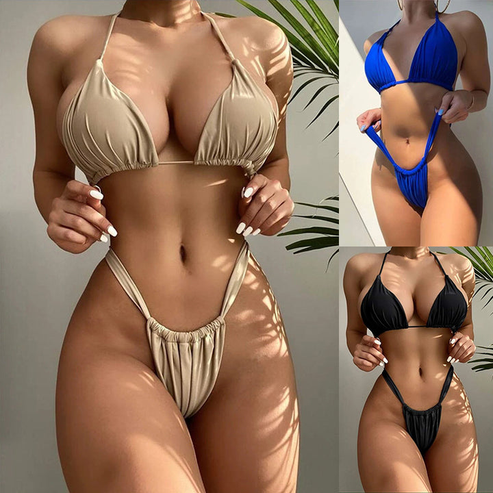 Dams Triangel-Bikini-set med högskurna trosor och justerbara band Mirla-Eva Jonsson