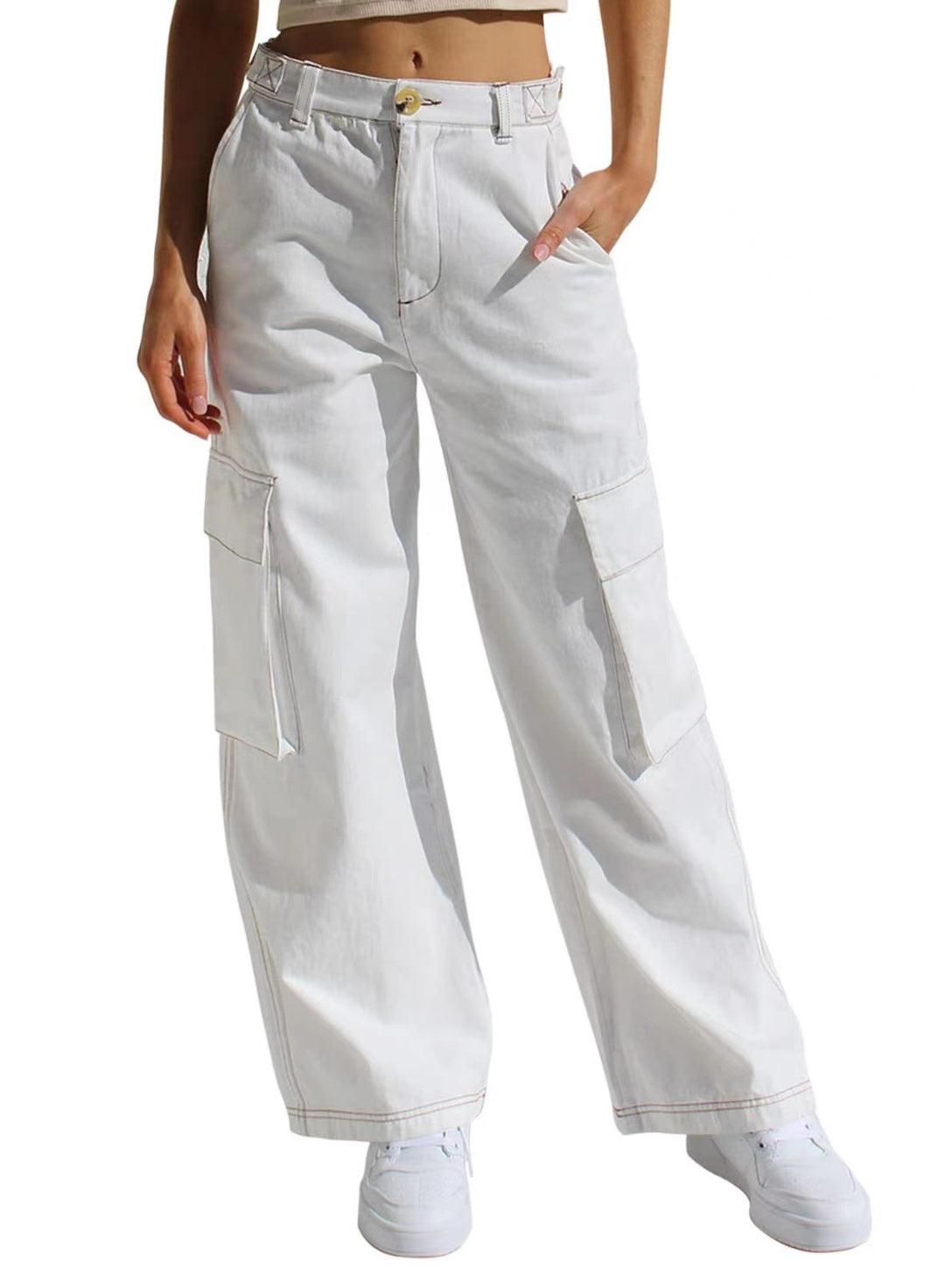 Dams Utility-byxor i Cargo-stil Eva Jonsson-Eva Jonsson