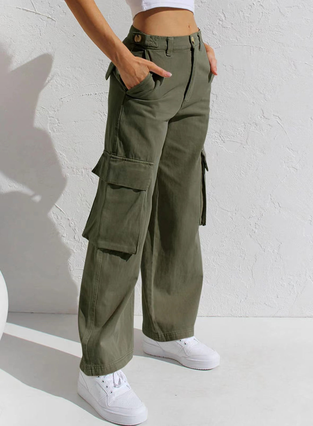 Dams Utility-byxor i Cargo-stil Eva Jonsson-Eva Jonsson