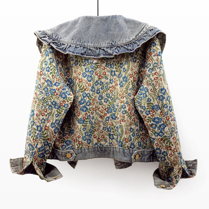 Dams Vintage Blomjacka med modern krage Mirla-Eva Jonsson