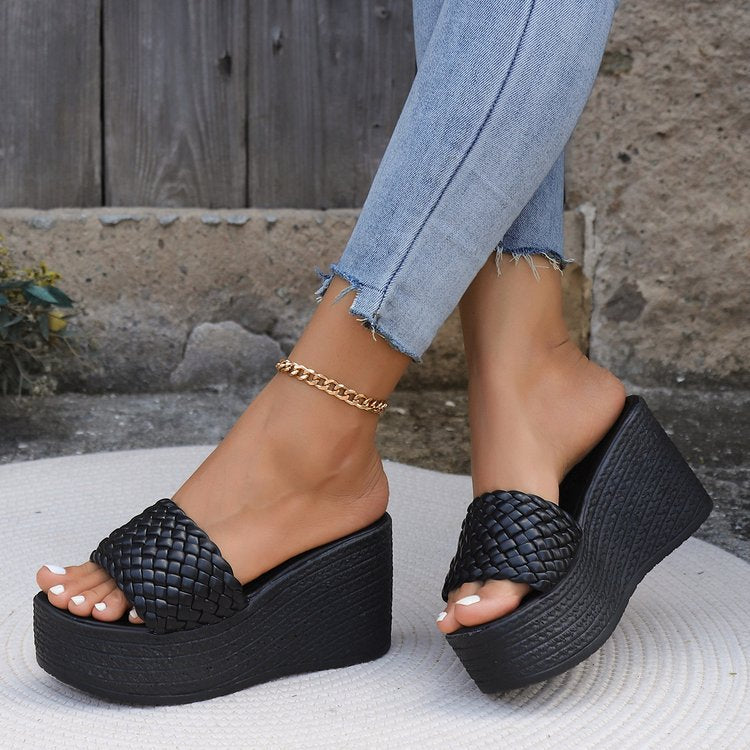 Dams Wedge-sandaler med flätad överdel och bekväm sula Mirla-Eva Jonsson