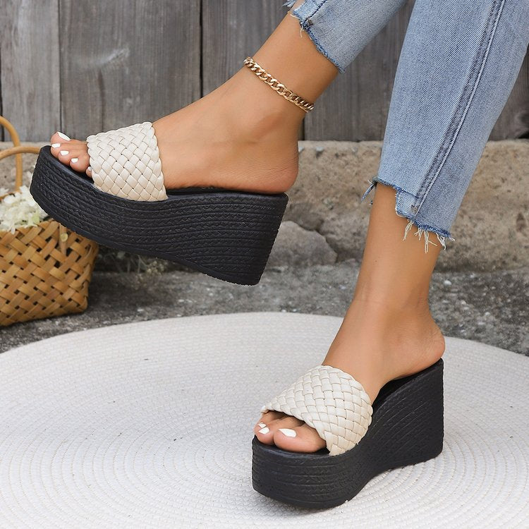 Dams Wedge-sandaler med flätad överdel och bekväm sula Mirla-Eva Jonsson
