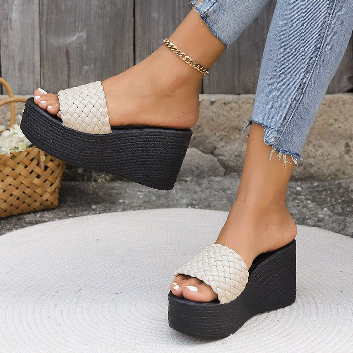 Dams Wedge-sandaler med flätad överdel och bekväm sula Mirla-Eva Jonsson