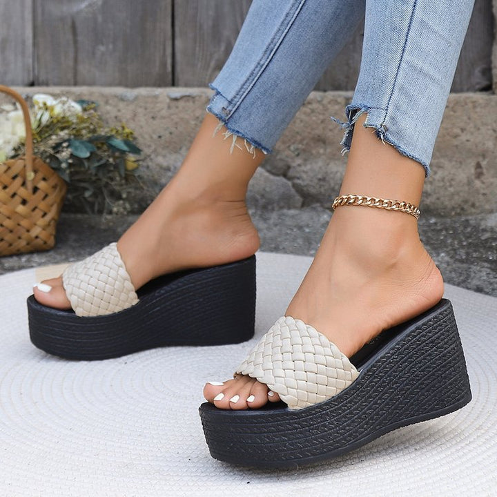Dams Wedge-sandaler med flätad överdel och bekväm sula Mirla-Eva Jonsson