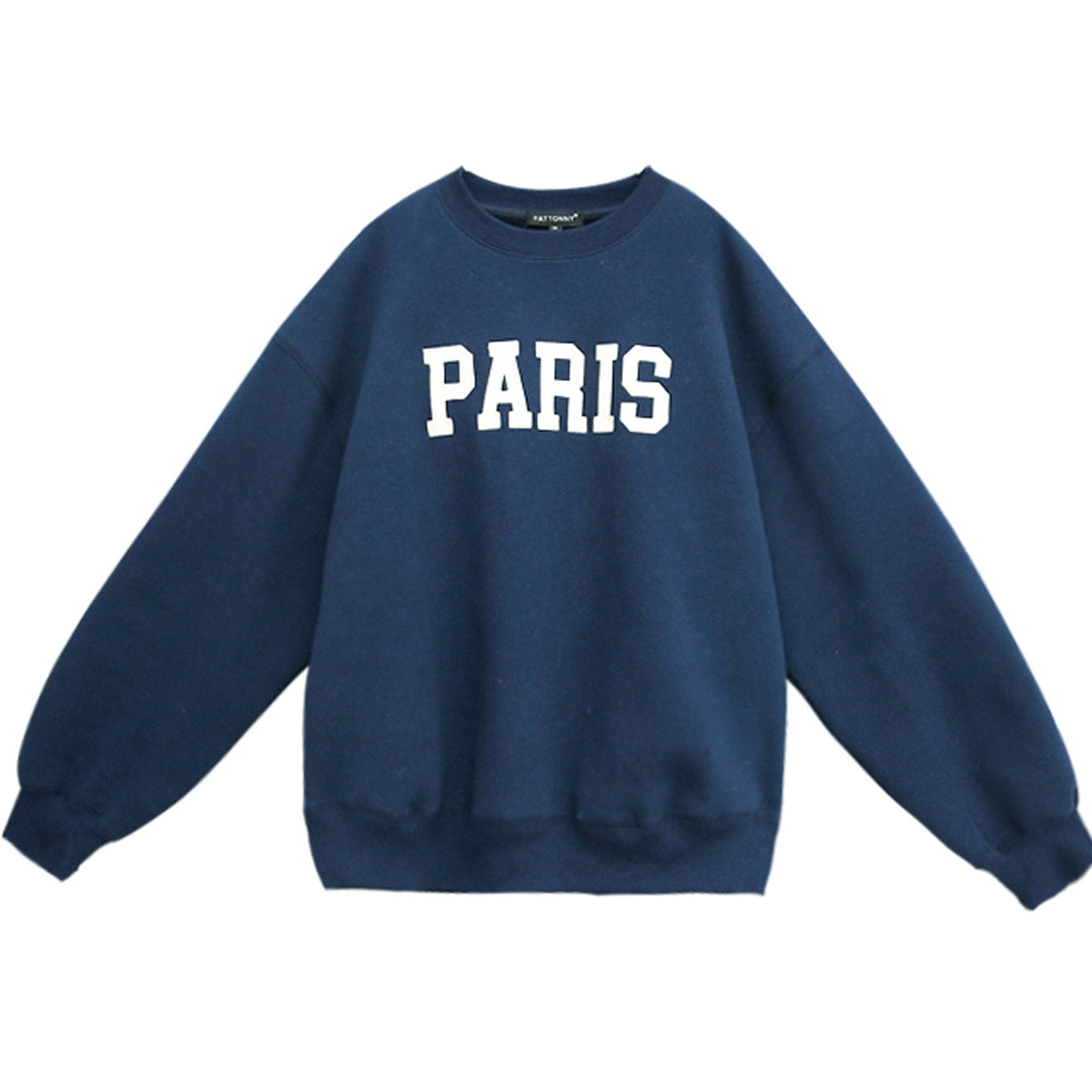 Dams avslappnad sweatshirt med distinkt bokstavering Mirla-Eva Jonsson