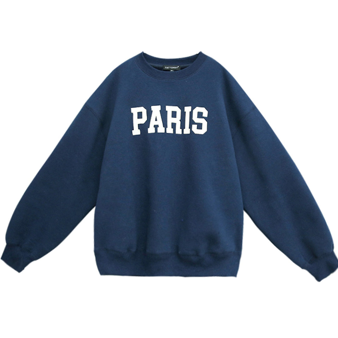 Dams avslappnad sweatshirt med distinkt bokstavering Mirla-Eva Jonsson