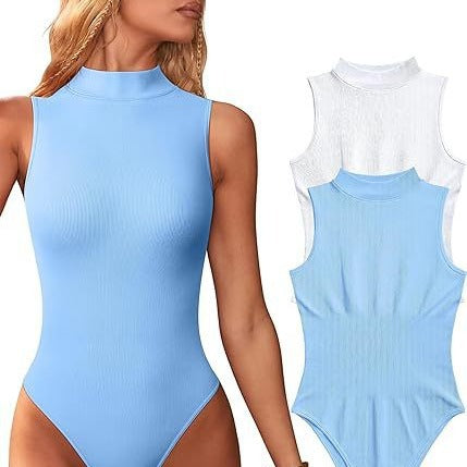 Dams bodysuit med elegant ståkrage och strukturerad yta Mirla-Eva Jonsson