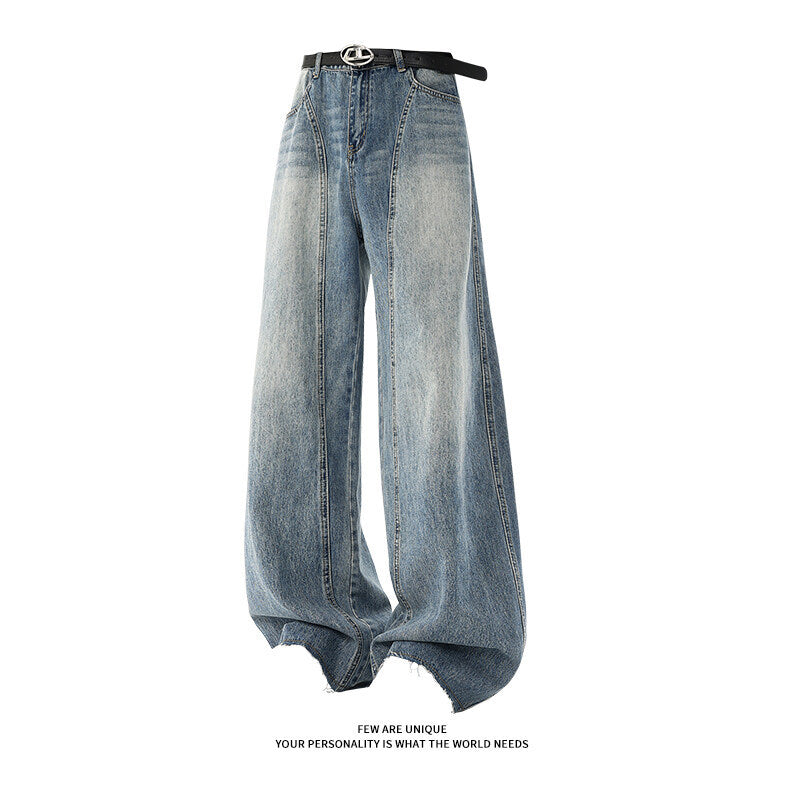 Dams breda jeans med hög midja och integrerad bälte Mirla-Eva Jonsson