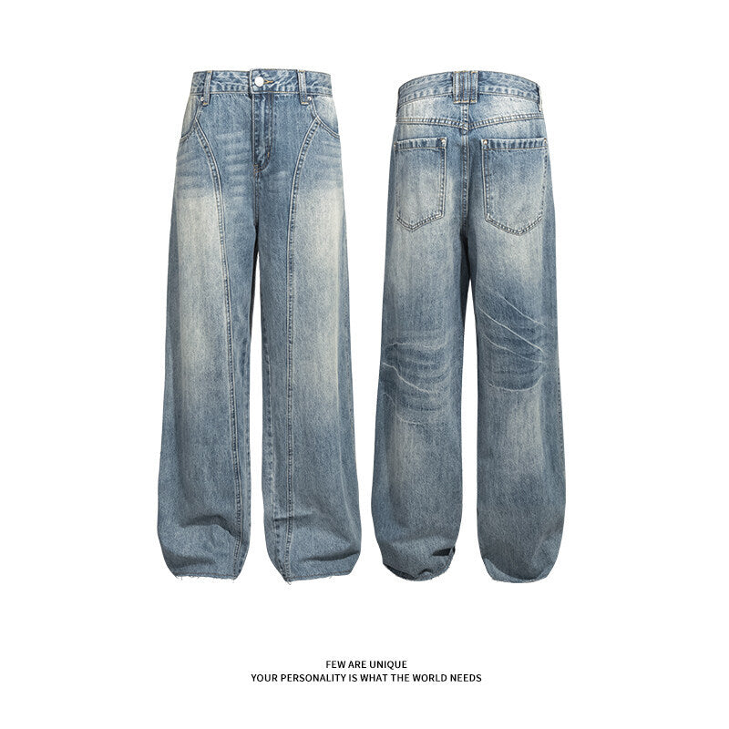 Dams breda jeans med hög midja och integrerad bälte Mirla-Eva Jonsson
