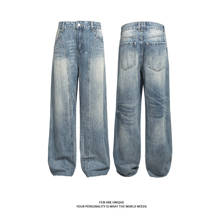 Dams breda jeans med hög midja och integrerad bälte Mirla-Eva Jonsson