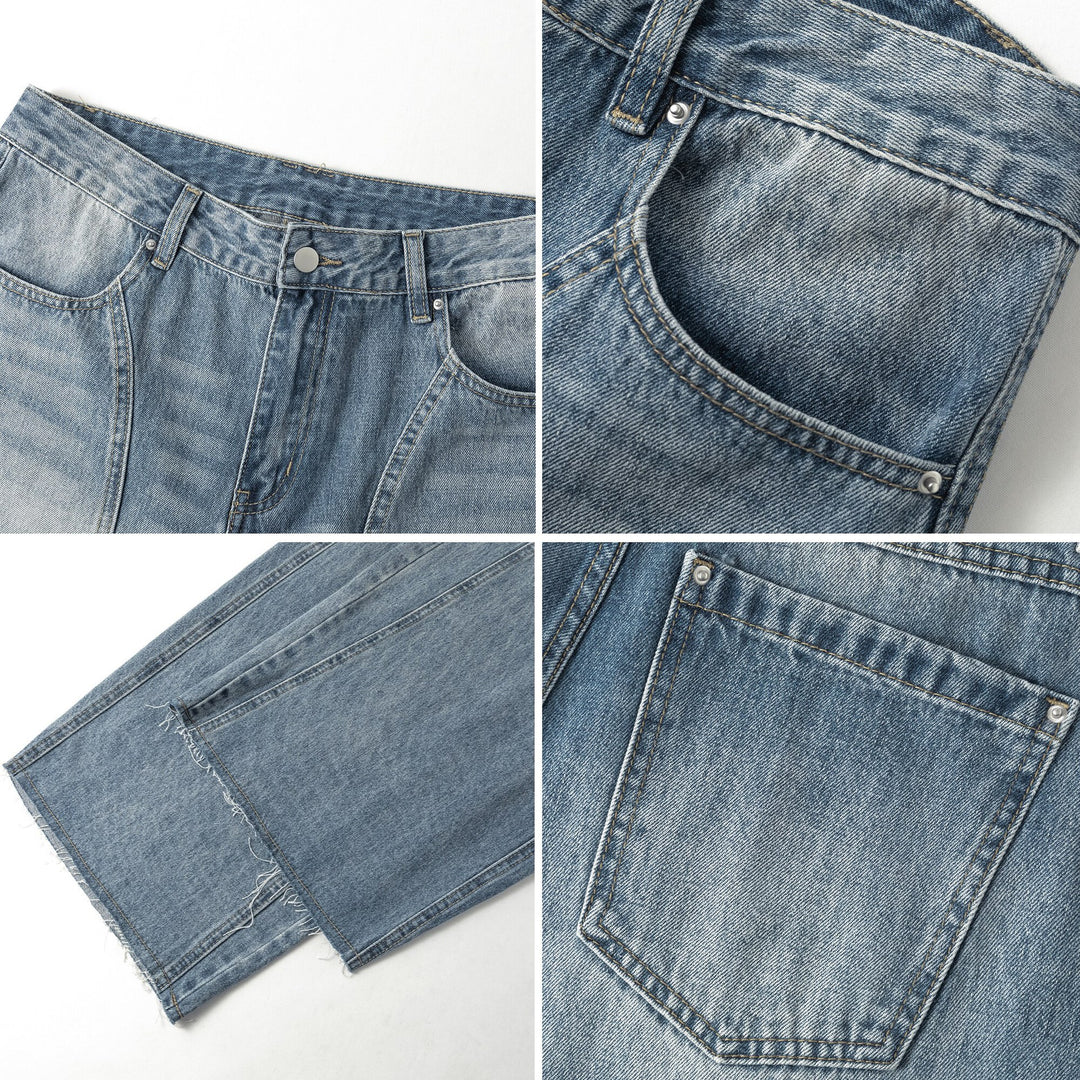 Dams breda jeans med hög midja och integrerad bälte Mirla-Eva Jonsson