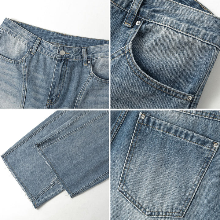 Dams breda jeans med hög midja och integrerad bälte Mirla-Eva Jonsson