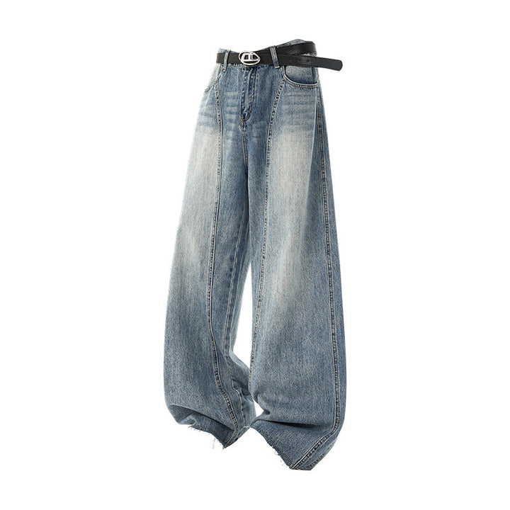 Dams breda jeans med hög midja och integrerad bälte Mirla-Eva Jonsson