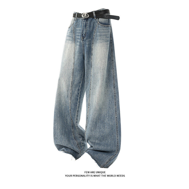 Dams breda jeans med hög midja och integrerad bälte Mirla-Eva Jonsson