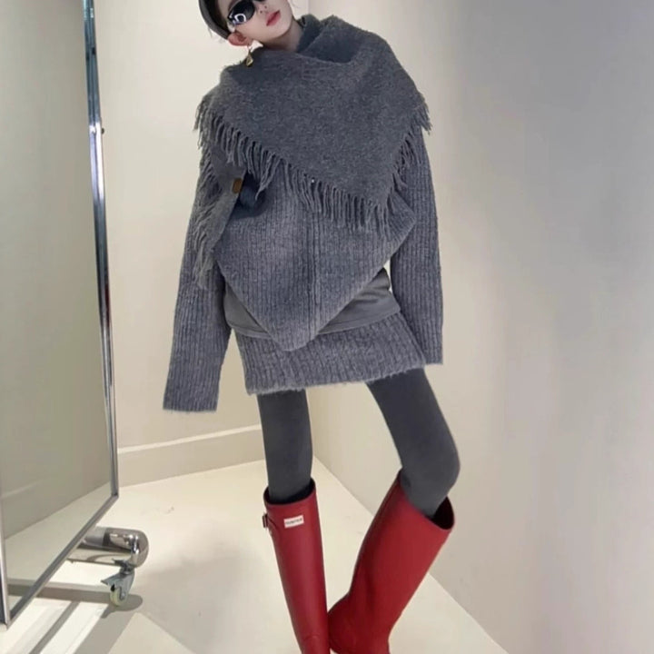 Dams cardigan med oversized passform och dekorativa texturmönster Mirla-Eva Jonsson