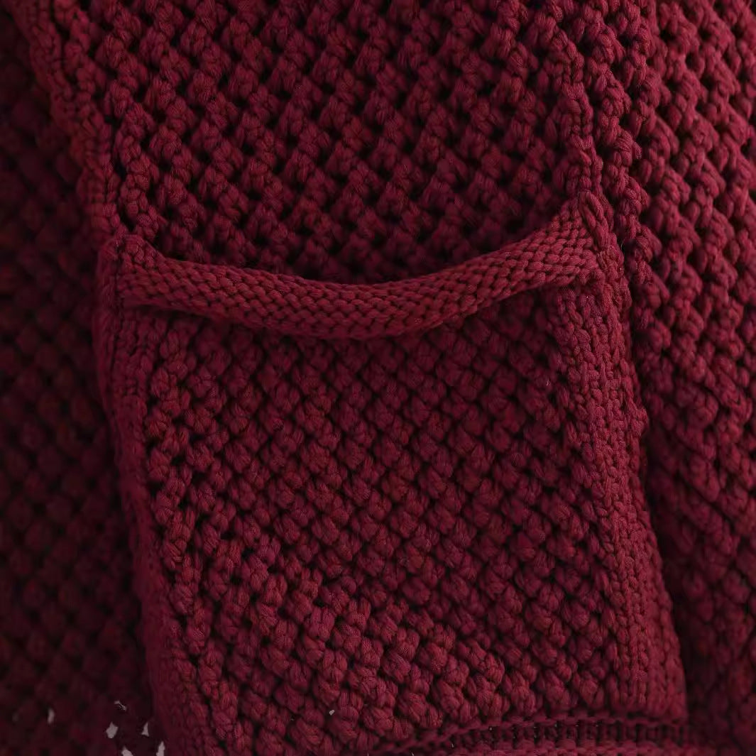 Dams cardigan med texturerat tyg och metallknappar Mirla-Eva Jonsson
