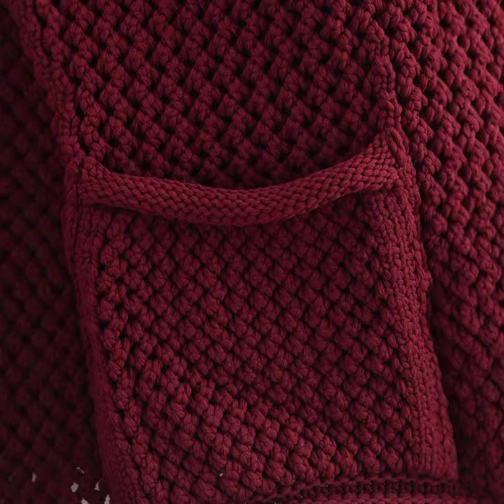 Dams cardigan med texturerat tyg och metallknappar Mirla-Eva Jonsson