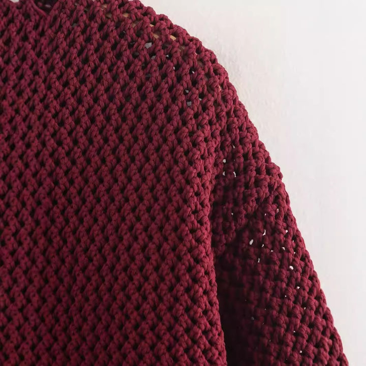 Dams cardigan med texturerat tyg och metallknappar Mirla-Eva Jonsson