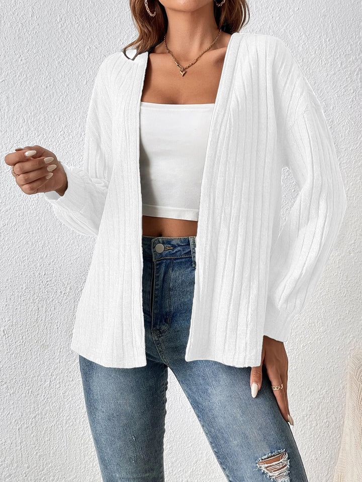 Dams casual cardigan med ribbstruktur Mirla-Eva Jonsson