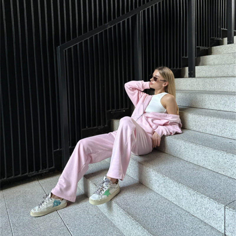Dams casual fleece sport suit with zipper and elastic waistband Mirla-Eva Jonsson