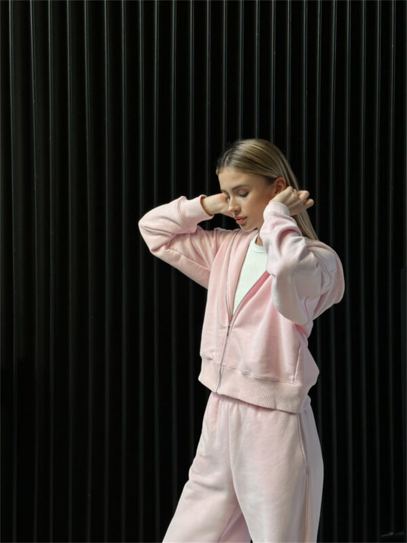Dams casual fleece sport suit with zipper and elastic waistband Mirla-Eva Jonsson