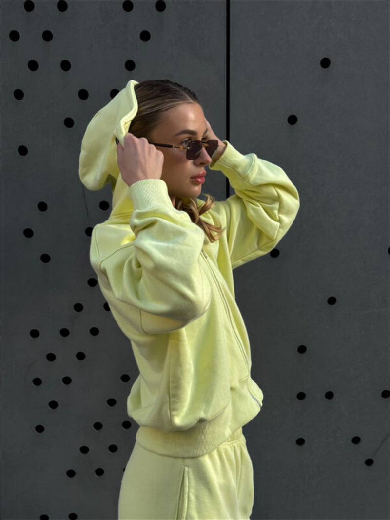 Dams casual fleece sport suit with zipper and elastic waistband Mirla-Eva Jonsson