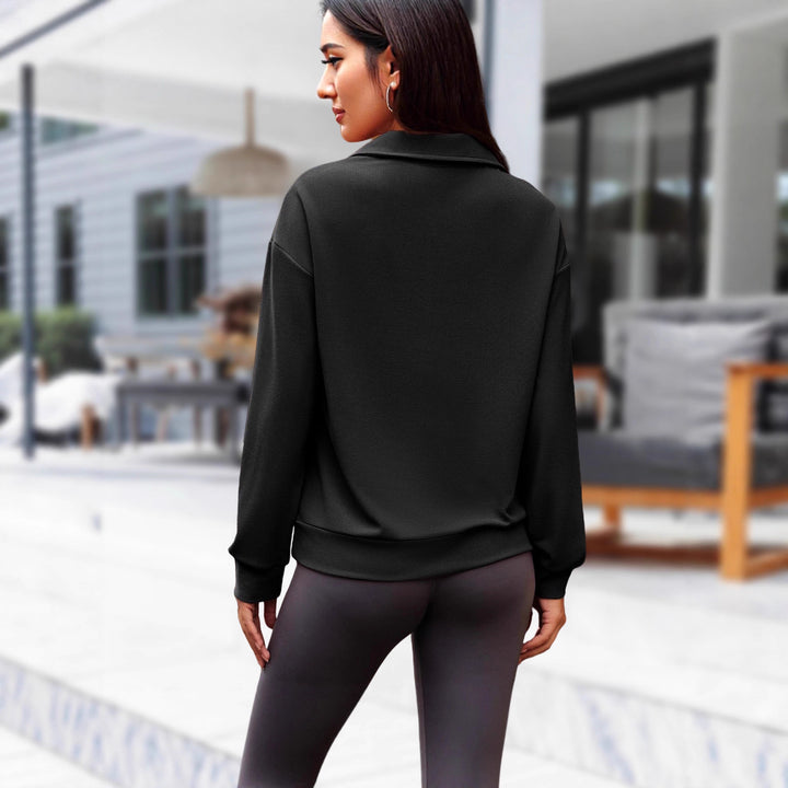 Dams casual hooded sweatshirt with zipper and practical pockets Mirla-Eva Jonsson