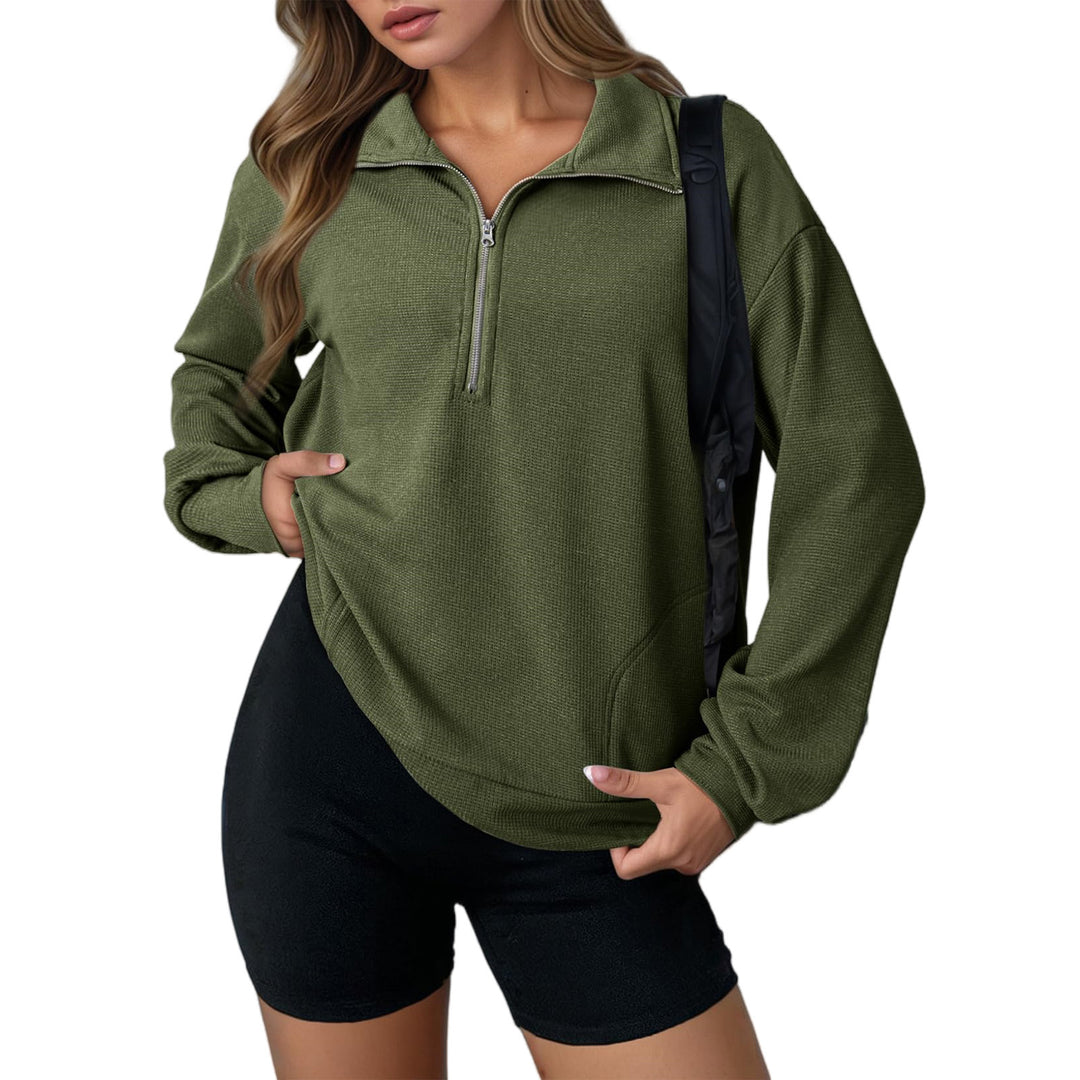 Dams casual hooded sweatshirt with zipper and practical pockets Mirla-Eva Jonsson