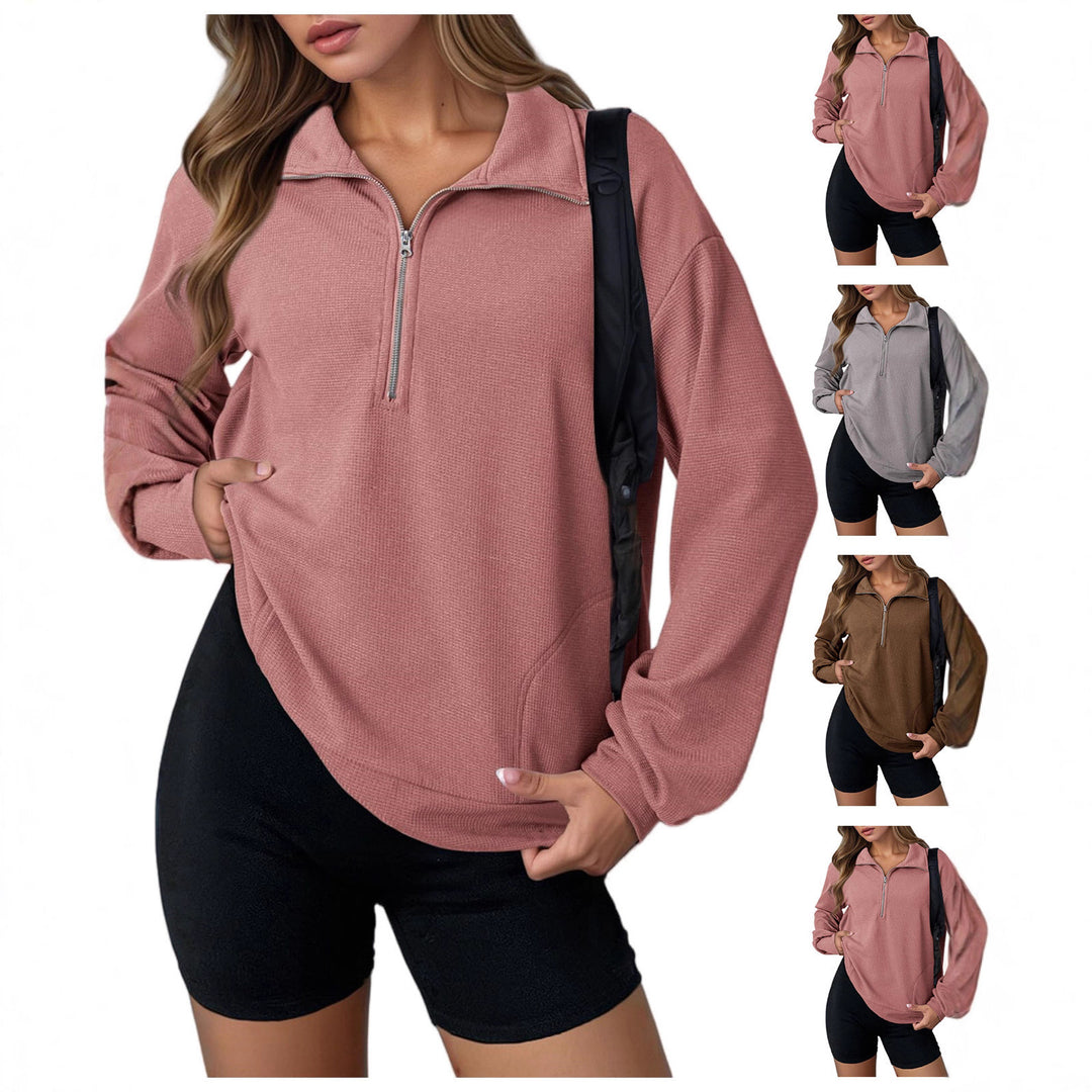 Dams casual hooded sweatshirt with zipper and practical pockets Mirla-Eva Jonsson
