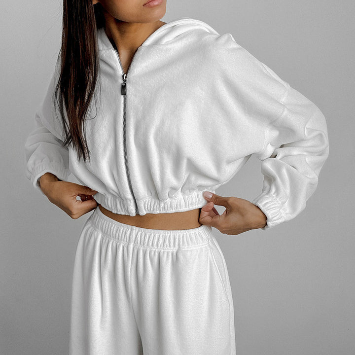 Dams casual hoodie med hög midja och vida byxor Mirla-Eva Jonsson