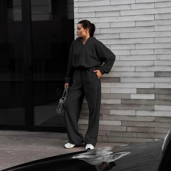 Dams casual jumpsuit med huva och lös passform Mirla-Eva Jonsson