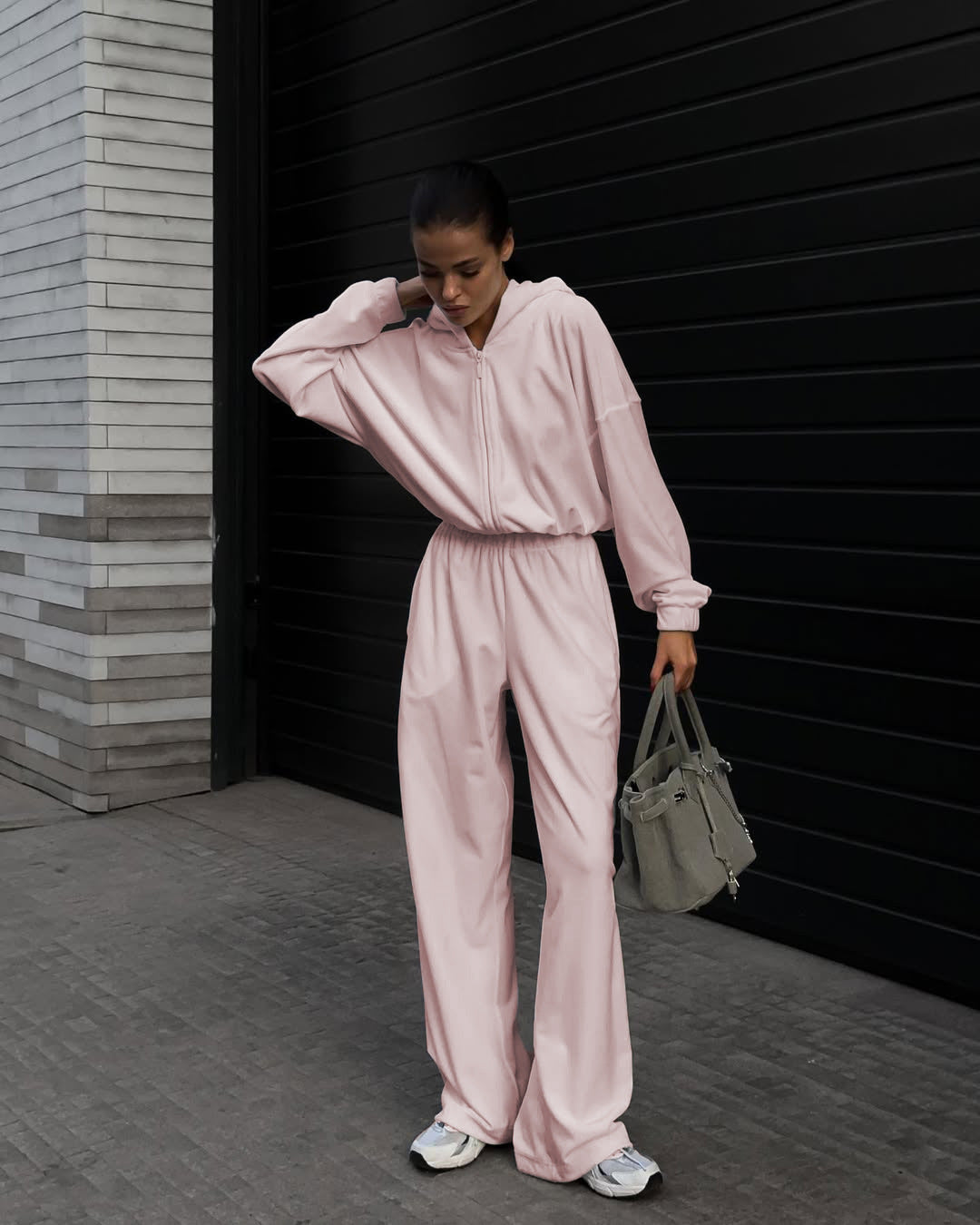 Dams casual jumpsuit med huva och lös passform Mirla-Eva Jonsson