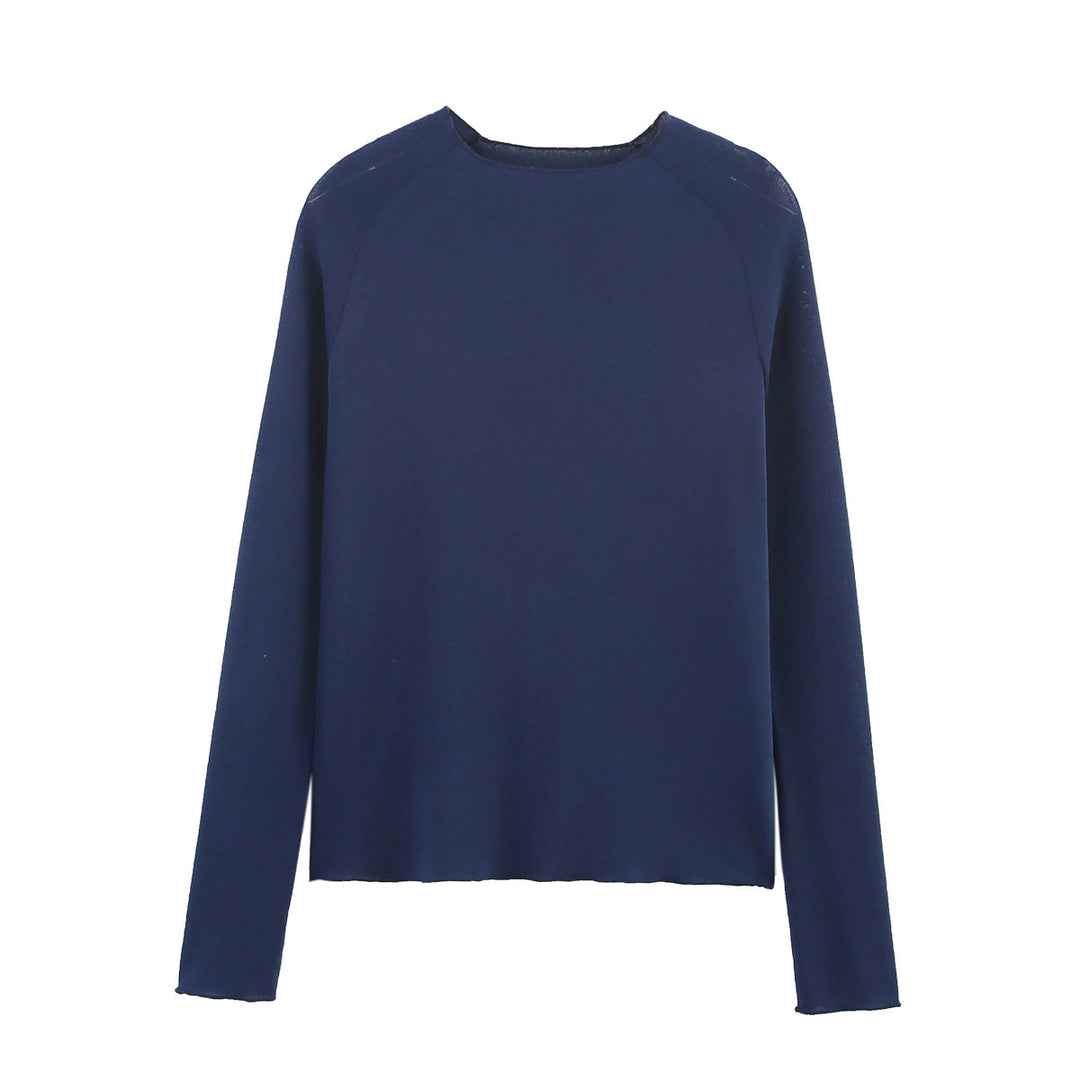 Dams casual långärmad t-shirt i mjuk bomull med avslappnad passform Mirla-Eva Jonsson
