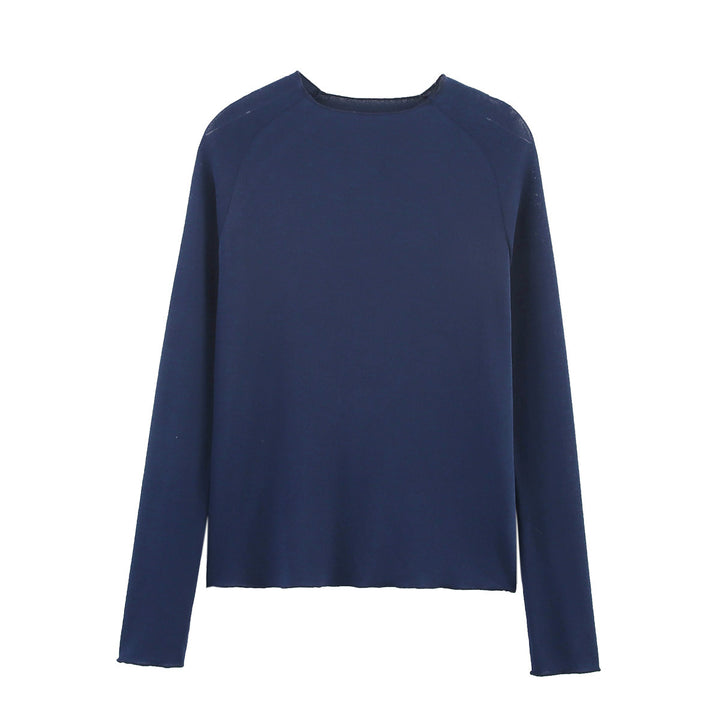 Dams casual långärmad t-shirt i mjuk bomull med avslappnad passform Mirla-Eva Jonsson