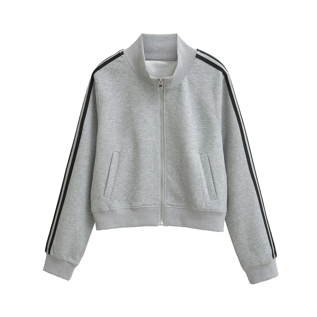 Dams casual sweatshirtjacka med hög krage och sidofickor Mirla-Eva Jonsson