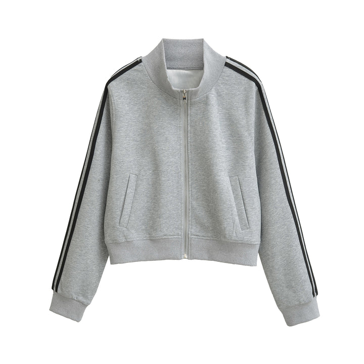Dams casual sweatshirtjacka med hög krage och sidofickor Mirla-Eva Jonsson