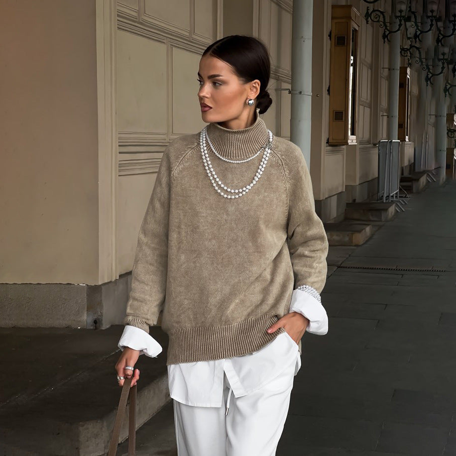 Dams casual tröja med modern tvättad effekt Mirla-Eva Jonsson