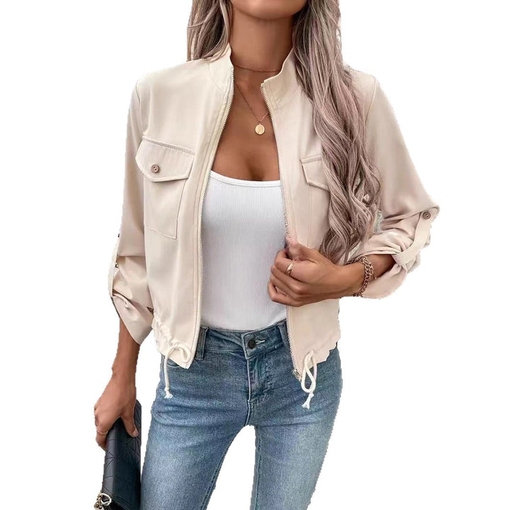 Dams casual utility-jacka med högkvalitativa detaljer och justerbar fåll Eva Jonsson-Eva Jonsson