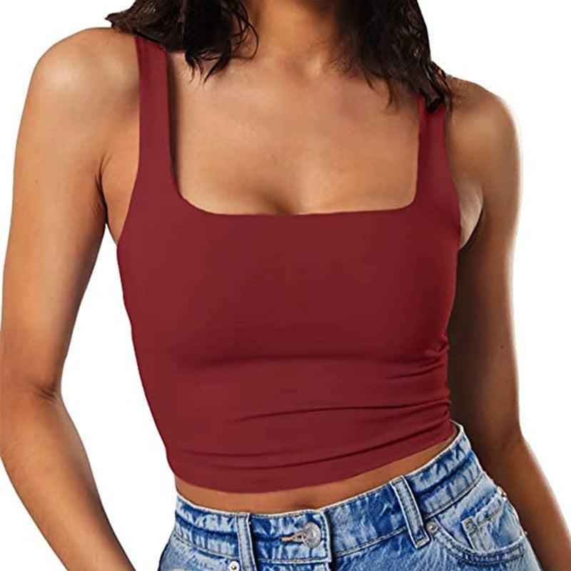 Dams crop-top med fyrkantig halsringning och smal passform Mirla-Eva Jonsson