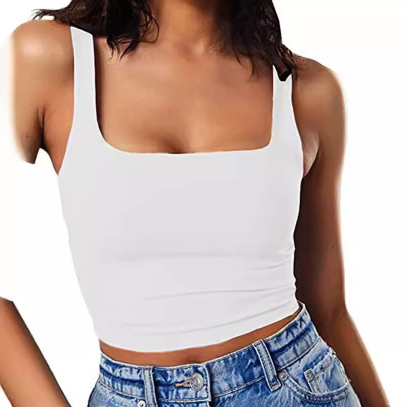 Dams crop-top med fyrkantig halsringning och smal passform Mirla-Eva Jonsson